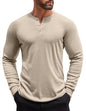 COOFANDY Herre Henley Skjorte Langærmet Ztj009440