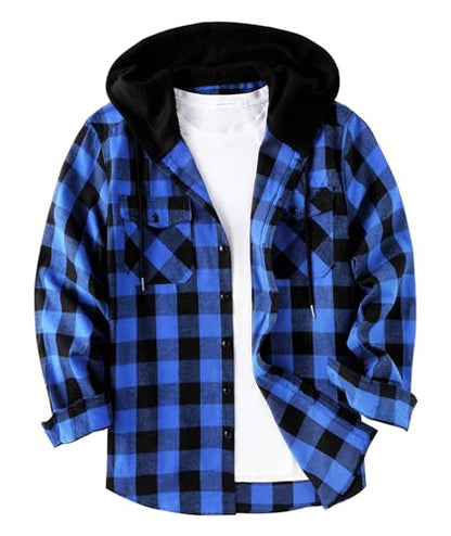 ZITY Herre Skjorte Flannel Hoodie Casual Langærmet