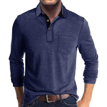 Envmb Herre Polo T-shirt Langærmet Med Lomme