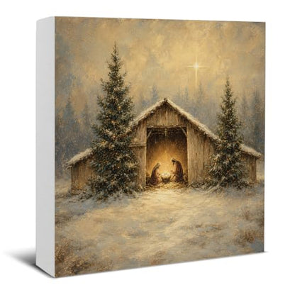 EUDOSI Sjovt Juletræsskilt i Træ 12,7x12,7 cm EUDOSI 1817