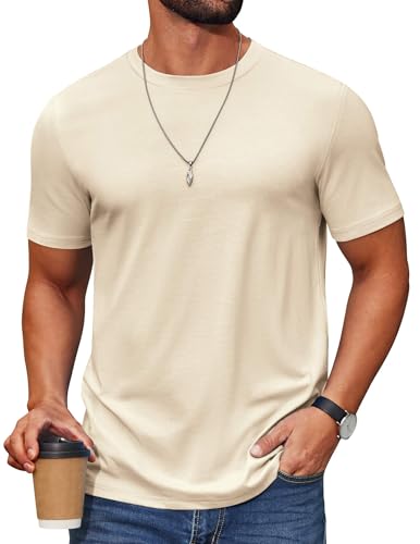 COOFANDY Herre T-Shirt Crew Neck Kortærmet Cxj010453