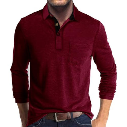 Envmb Herre Polo T-shirt Langærmet Med Lomme