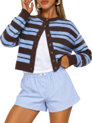 Trendy Queen Cropped Cardigan Trøje til Kvinder Trd688