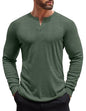 COOFANDY Herre Henley Skjorte Langærmet Ztj009440