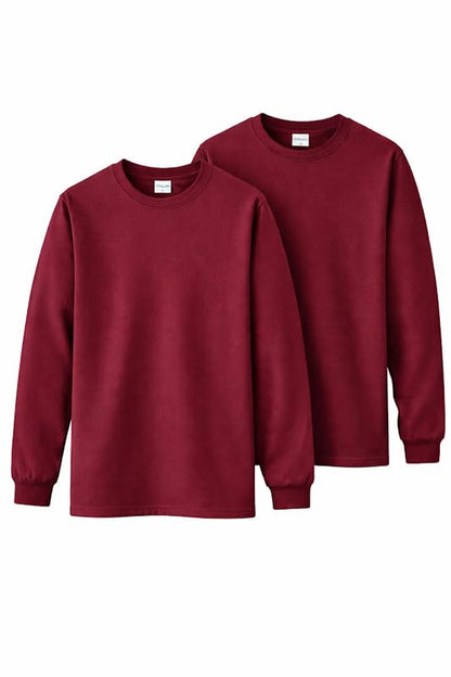 Gildan Voksen T-shirt Heavy Cotton Langærmet G5400 2-Pak