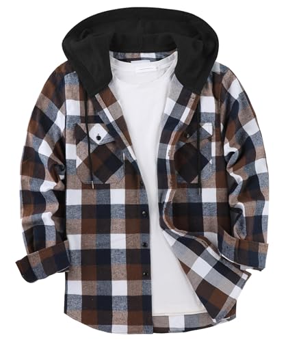 ZITY Herre Skjorte Flannel Hoodie Casual Langærmet