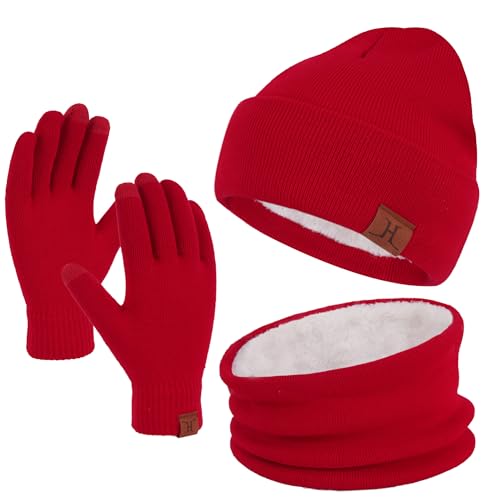 FZ FANTASTIC ZONE Unisex Vinterhue Tørklæde Handsker