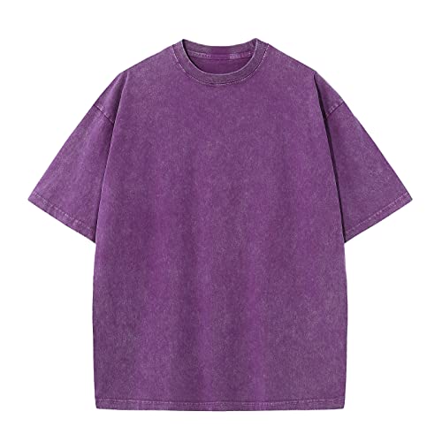 Herre T-shirt Oversized Bomuld Casual Kortærmet