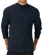 COOFANDY Herre Striktrøje Mock Neck Ribstrikket Pullover