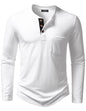 LucMatton Herre T-shirt Henley Slim Fit Langærmet Lucw210916