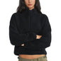 Dame Fleece Pullover Lynlås Varm Sherpa