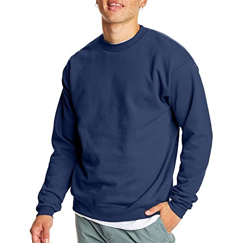 Hanes Herre Sweatshirt EcoSmart Fleece Crewneck AMZ9
