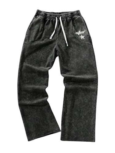 SOLY HUX Herre Træningsbukser Y2K Baggy Casual