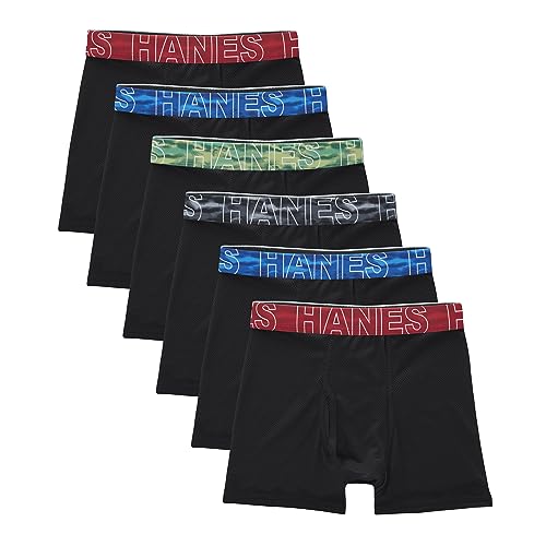 Hanes Drenge Boksershorts Moves Performance 6-Pak BX92GA
