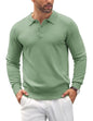 COOFANDY Herre Polo Langærmet Casual Strik Ztj009061
