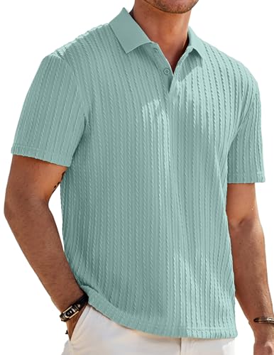 Herre Poloshirt Kortærmet Tekstureret Casual
