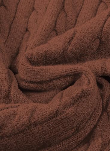 JMIERR Herre Striktrøje Kabelstrik Langærmet Pullover