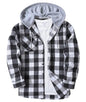 ZITY Herre Skjorte Flannel Hoodie Casual Langærmet