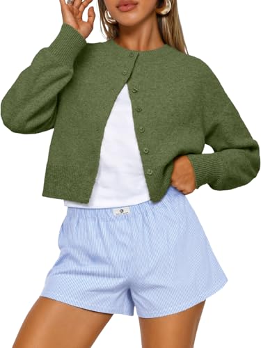Trendy Queen Cropped Cardigan Trøje til Kvinder Trd688