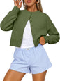 Trendy Queen Cropped Cardigan Trøje til Kvinder Trd688