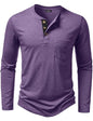 LucMatton Herre T-shirt Henley Slim Fit Langærmet Lucw210916