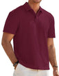 Herre Poloshirt Kortærmet Tekstureret Casual