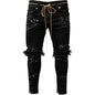 Maiyifu-GJ Herre Jeans Moto Biker Slim Fit Boyfriend
