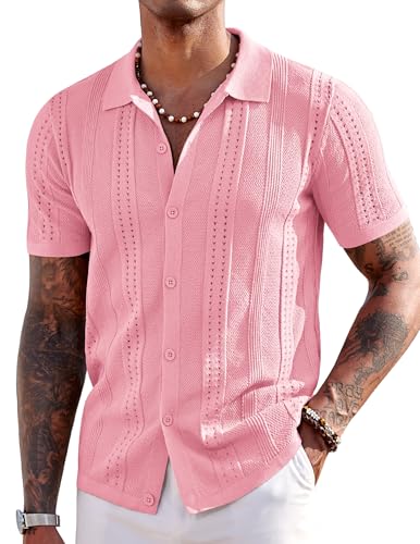COOFANDY Herre Poloshirt Strikket Kortærmet Ztj009254
