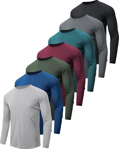 MLYENX Herre T-Shirt Langærmet Solbeskyttelse Zhcmt7al