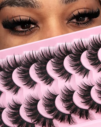 Kiromiro Wispy Faux Mink Kunstige Øjenvipper til Kvinder 20mm