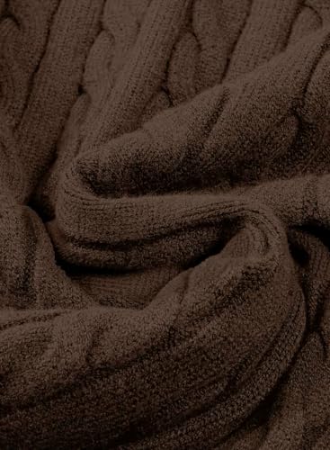 JMIERR Herre Striktrøje Kabelstrik Langærmet Pullover