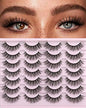 Kiromiro Wispy Faux Mink Kunstige Øjenvipper til Kvinder 14mm 14 Par