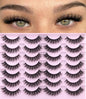 Kiromiro Wispy Faux Mink Kunstige Øjenvipper til Kvinder 14mm 14 Par