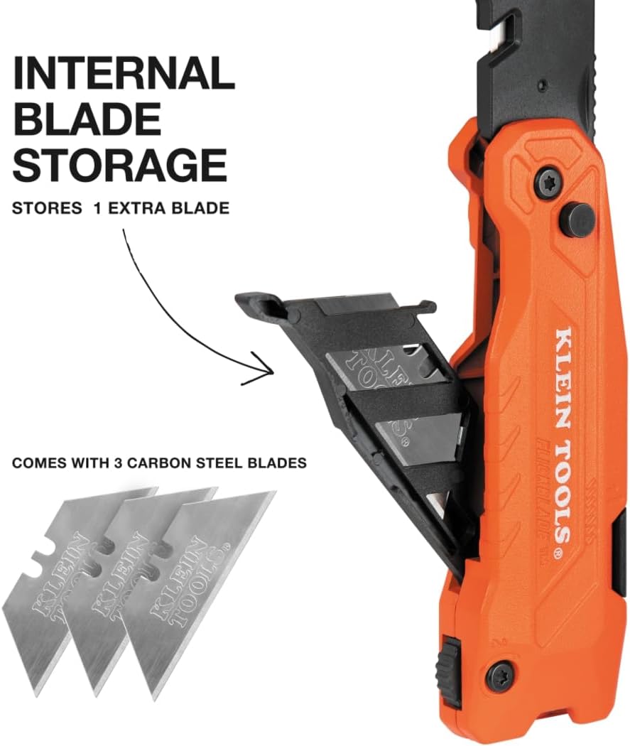 Klein Tools FLICKBLADE 2-i-1 Foldekniv og Skraber 44306