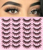 Kiromiro Wispy Faux Mink Kunstige Øjenvipper til Kvinder 14mm 14 Par