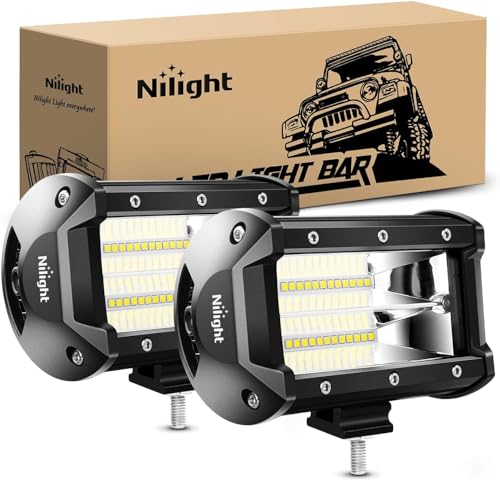 Nilight LED Arbejdslygter 12.7 cm 2 Stk. 72W 18030C-A