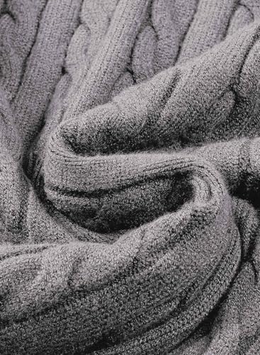 JMIERR Herre Striktrøje Kabelstrik Langærmet Pullover