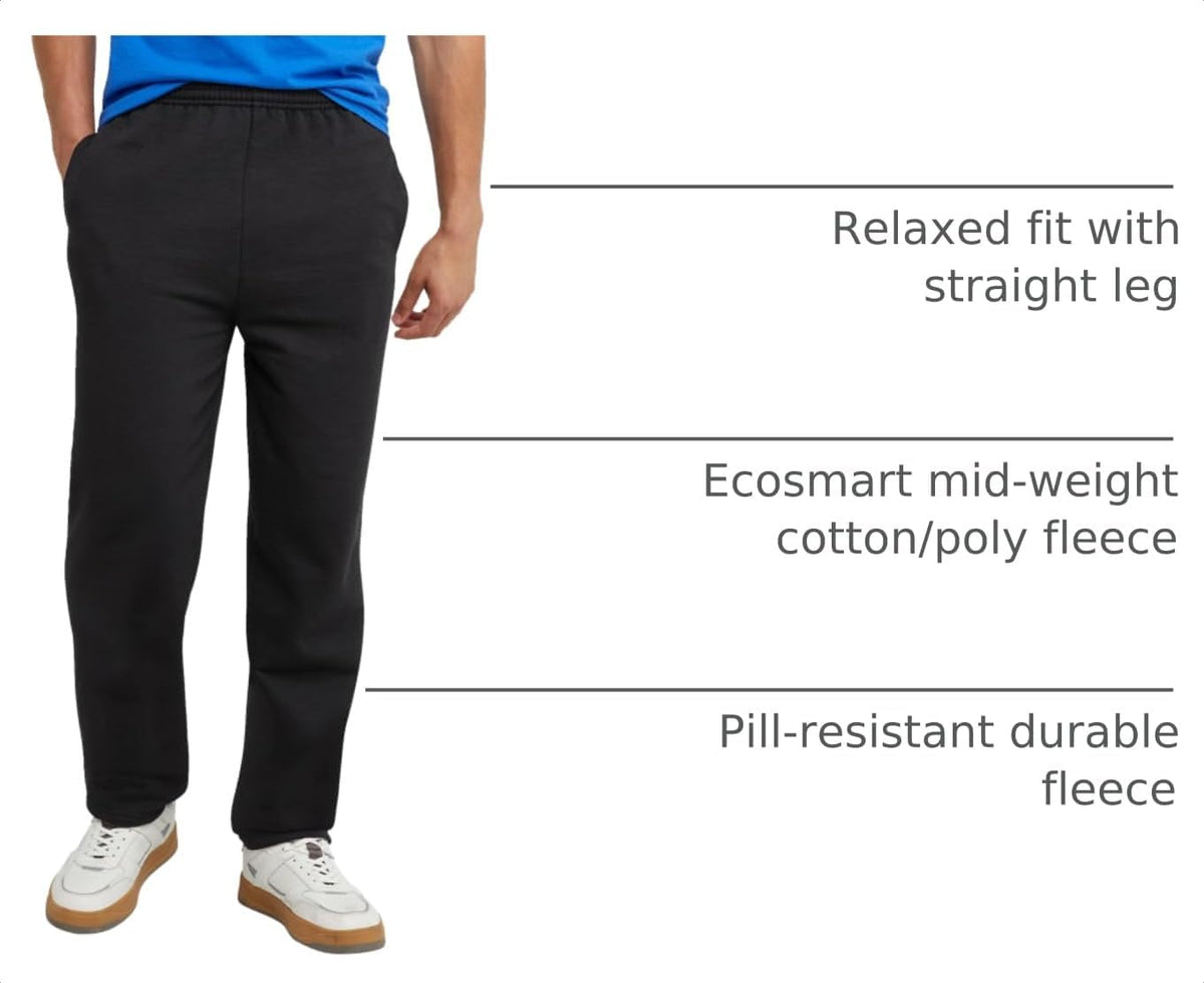 Hanes Herre Sweatpants EcoSmart Fleece Lounge A650
