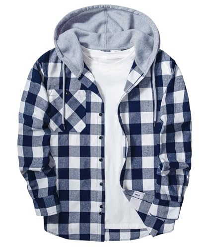 ZITY Herre Skjorte Flannel Hoodie Casual Langærmet