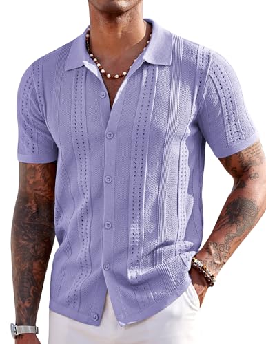 COOFANDY Herre Poloshirt Strikket Kortærmet Ztj009254