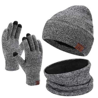 FZ FANTASTIC ZONE Unisex Vinterhue Tørklæde Handsker