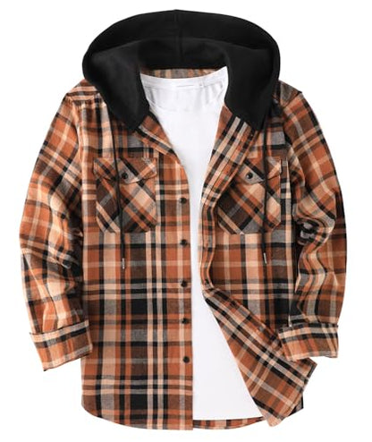 ZITY Herre Skjorte Flannel Hoodie Casual Langærmet
