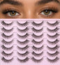 Kiromiro Wispy Faux Mink Kunstige Øjenvipper til Kvinder 14mm 14 Par