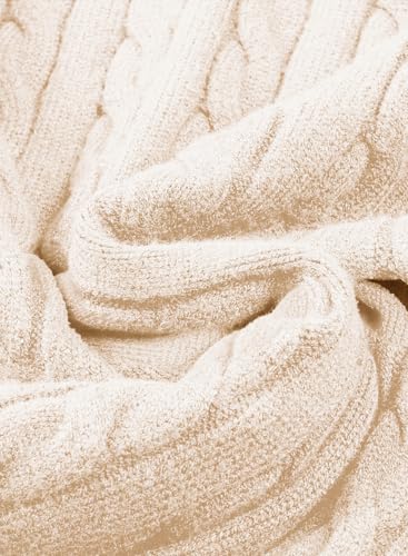 JMIERR Herre Striktrøje Kabelstrik Langærmet Pullover
