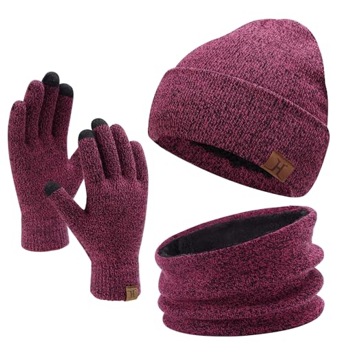 FZ FANTASTIC ZONE Unisex Vinterhue Tørklæde Handsker