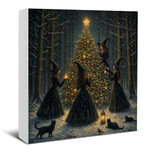 EUDOSI Sjovt Juletræsskilt i Træ 12,7x12,7 cm EUDOSI 1817