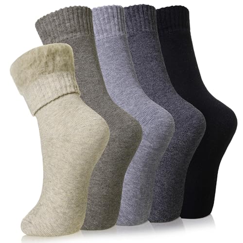 Dame Termosokker Vinter Ekstra Tykke Crew 5 Par