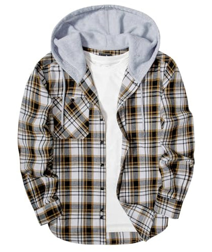 ZITY Herre Skjorte Flannel Hoodie Casual Langærmet