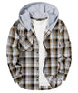 ZITY Herre Skjorte Flannel Hoodie Casual Langærmet