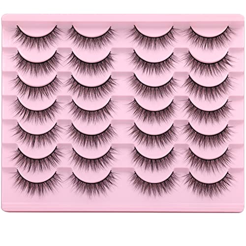 Kiromiro Wispy Faux Mink Kunstige Øjenvipper til Kvinder 14mm 14 Par